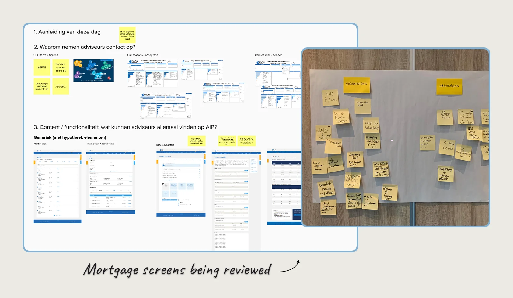 Mortgage review screen showing the data table in its real product context.